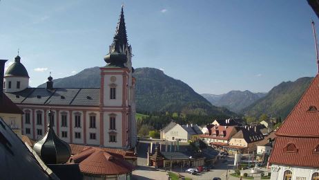 Blick auf die Basilika Mariazell