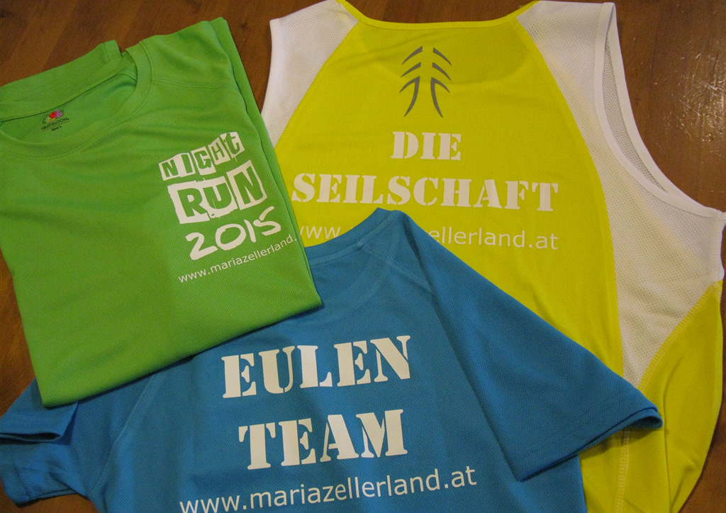 Night Run Team-Shirts fertig bedruckt!