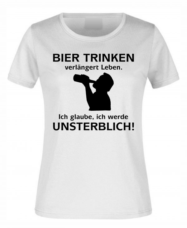Spruch Shirt „Bier trinken“ (Erw.) – Bild 2