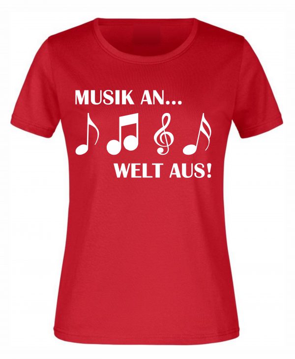 Spruch Shirt „Musik an, Welt aus“ (Kinder) – Bild 2