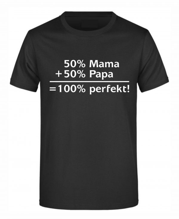 Spruch Shirt „100 Prozent perfekt“ (Kinder) – Bild 2