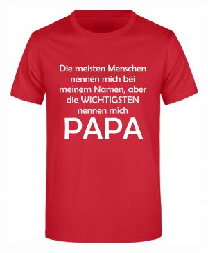 Spruch Shirt „Die Wichtigsten nennen mich Papa/Mama“ (Erw.)
