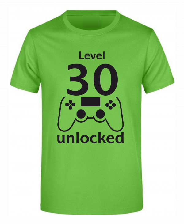 Spruch Shirt „Level 30 unlocked“ (Erw.) – Bild 4