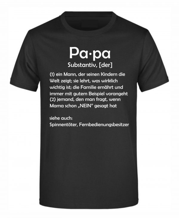 Spruch Shirt „Papa [der], Mama [die]“ (Erw.) – Bild 2