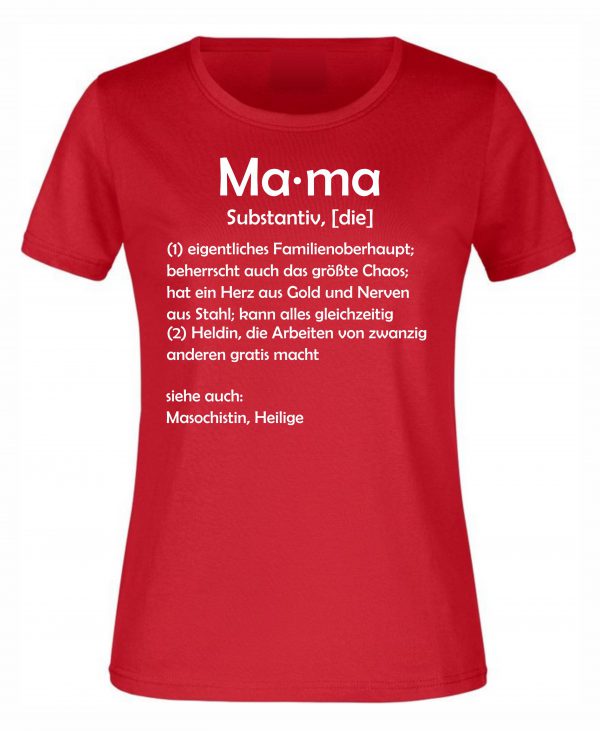 Spruch Shirt „Papa [der], Mama [die]“ (Erw.) – Bild 3